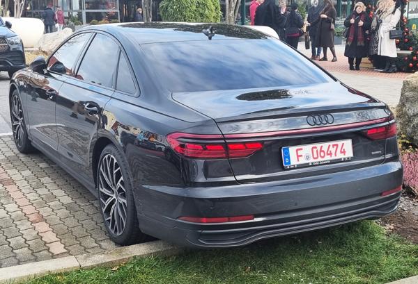 Frankfurt am Main City, Germany dealer plate spotted in Parndorf, Austria. Photo taken on 06.12.2025.