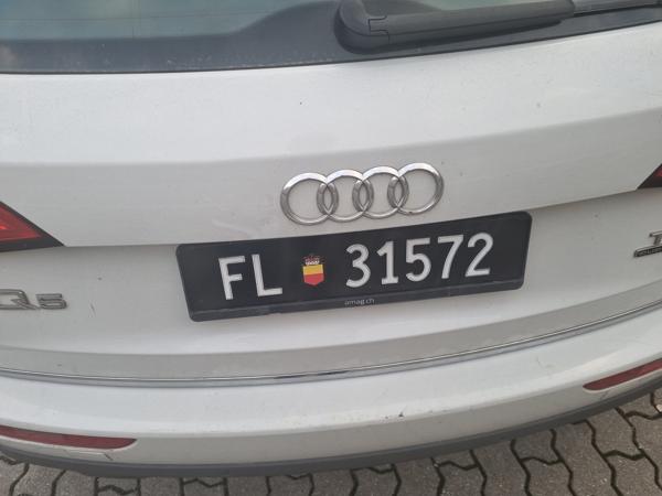 Liechtenstein spotted in Trenčín, Slovakia. Photo taken on 15.10.2025. Close-up photo of the rear plate.