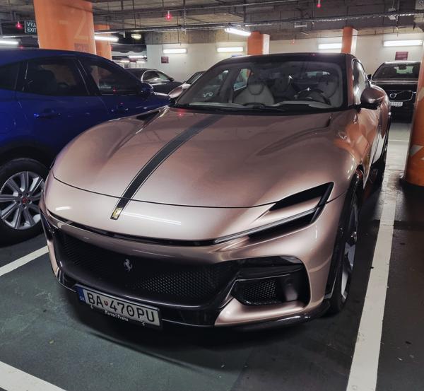 Bratislava, Slovakia seen in Bratislava, Slovakia. Photo taken on 19.11.2025. Even though this looks like the new 2023 series, it was reissued because it was either stolen, lost, or the owner simply wanted to change it.