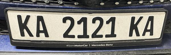 Ukraine remade/discreet plate spotted in Bratislava, Slovakia. KA = Kyiv City. Photo taken on 18.02.2026. Close-up photo of the front plate.